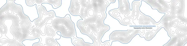 Carte Topographique Abstraite Partir Lignes Sur Fond Blanc Concept Contour — Image vectorielle