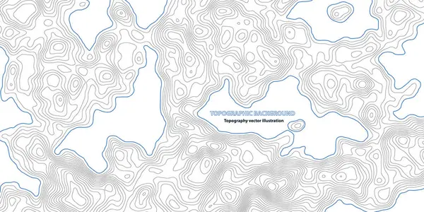抽象的な地形マップラインの背景 トポグラフィックラインコンセプト 地図グリッド ベクトルイラスト — ストックベクタ