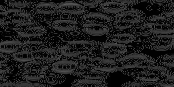 Абстрактна Текстура Топографічної Карти Контур Карти Лінії Чорному Тлі — стоковий вектор