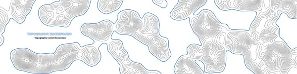 線の背景の抽象的な地形図 トポグラフィックラインコンセプト 地理的な地図の抽象化 ベクトルイラスト — ストックベクタ