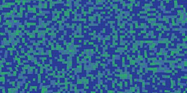 Soyut arka plan gürültüsü mavi dikdörtgenler. Dijital kare mavi yeşil desen. Dijital teknoloji vektör illüstrasyonu.