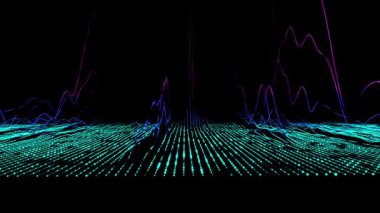 Veri tablosunu analiz ederek soyut analitik arkaplan. Analitik algoritmalar. Büyük veri. Kuantum kriptografi konsepti. Veri tablosu Veri tablosu İş, bilim ve teknoloji afişi.