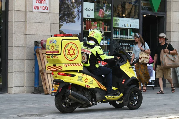 Jerusalem Israel Mei 2023 Ambulante Ambulance Van Mda Magen David — Stockfoto