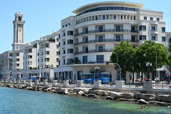 Bari Italie Juillet 2023 Hôtel Appartement Bâtiments Sur Promenade Armando — Photo