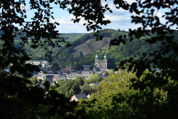 stock image Panoramic View at Malmedy, a city in Walloon Region, Province of Liege, belongs to the French Community of Belgium