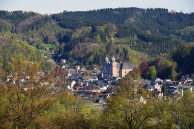 Liege ilinin Walloon Bölgesi 'nde yer alan Malmedy' deki Panoramic View Belçika 'nın Fransız Topluluğuna aittir.