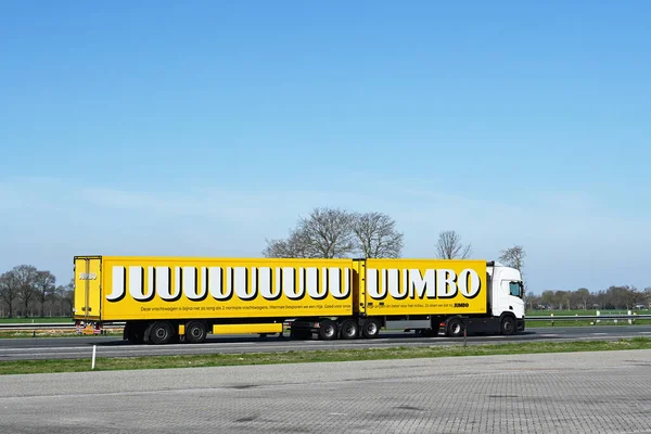 Staphorst Niderlandy Kwiecień 2023 Duży Pojazd Ciężarowy Lgv Holenderskiej Sieci Obraz Stockowy