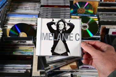 THE NETHERLANDS - OCTOBER 2024: CD album: Melanie C - Reason, in 2003 released CD solo album by English singer and songwriter Melanie Jayne Chisholm, in a second hand store. clipart