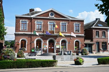AUBEL, BELGIUM - AUGust 2024: Wallonia, Belçika 'nın Lige iline bağlı bir belediye.