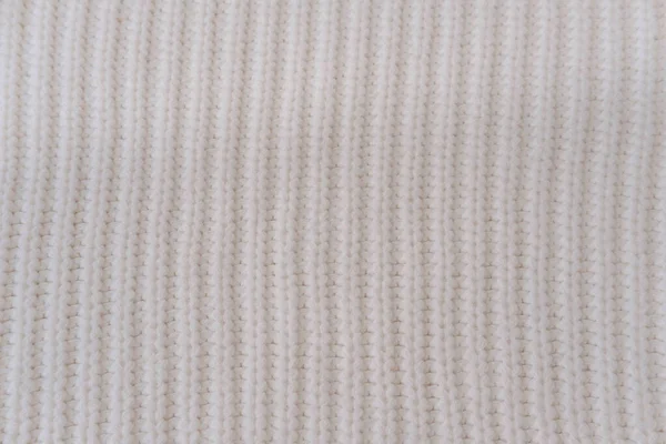 Close White Knitted Fabric Texture Knitted Background — Stock Photo, Image