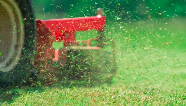 Trawnik Pracujący Łące — Zdjęcie stockowe