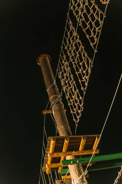 Fun Hard Adventure Park Captured Nighttime — Stock Photo, Image