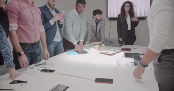 Business People Preparing Brainstorm Different Ideas Company Future Together Meeting — Vídeo de Stock