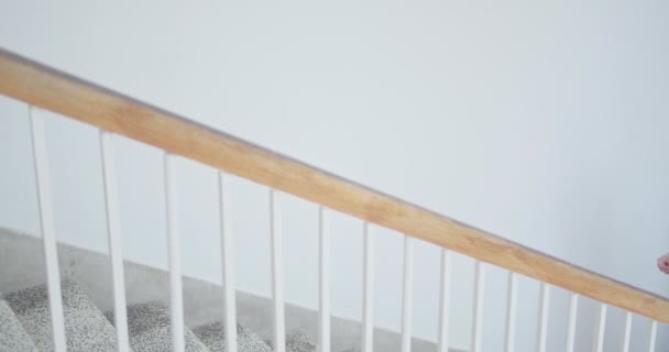 Oberärzte Beginnen Ihre Schicht Ältere Ärzte Gehen Die Treppe Hinauf — Stockvideo