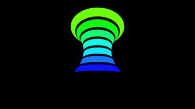 Loop Twisted rotation - Rainbow colors - 4K