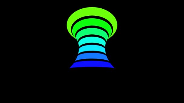 Loop Twisted Rotation Rainbow Colors — 图库视频影像