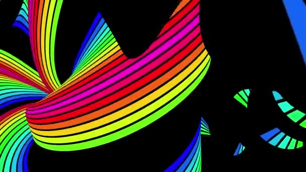 Loop Rainbow Strips — 图库视频影像