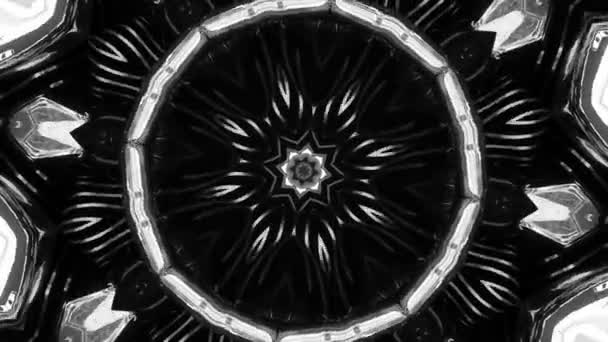 ループKeleidoscope黒と白8 — ストック動画
