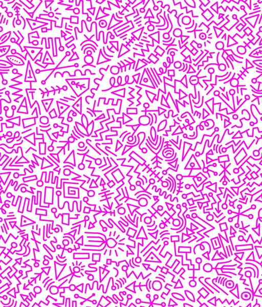 Αφηρημένη Σκίτσο Ροζ Γραμμές Λευκό Φόντο Απρόσκοπτη Μοτίβο — Φωτογραφία Αρχείου