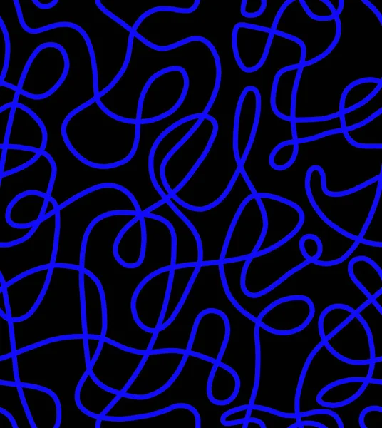 Αφηρημένο Σχέδιο Μπλε Γραμμές Μαύρο Φόντο Απρόσκοπτη Μοτίβο — Φωτογραφία Αρχείου