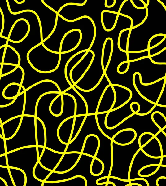 Cartoon Vzor Šedém Pozadí Nakreslené Žluté Čáry Abstraktní Design Bezešvé — Stock fotografie