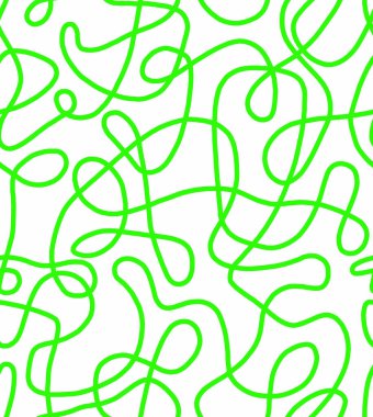 Beyaz arka planda yeşil çizgileri olan soyut karalama. Kusursuz desen..