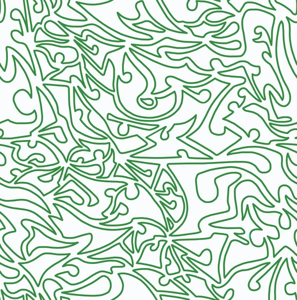 Αφηρημένη Σκίτσο Πράσινες Γραμμές Λευκό Φόντο Απρόσκοπτη Μοτίβο — Φωτογραφία Αρχείου