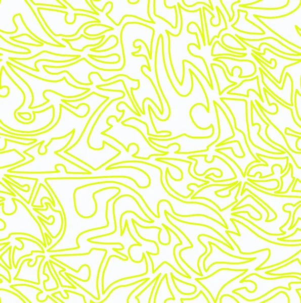Αφηρημένη Σχέδιο Κίτρινες Γραμμές Λευκό Φόντο Απρόσκοπτη Μοτίβο — Φωτογραφία Αρχείου