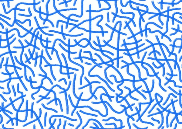 Mão Abstrata Desenho Desenhado Com Traços Desleixados Azuis Linhas Fundo — Fotografia de Stock