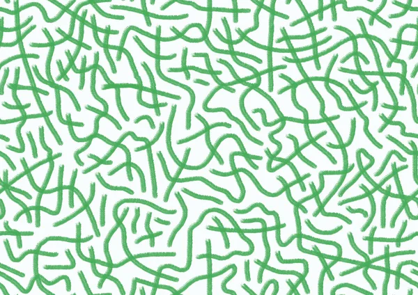 Abstract Hand Getekende Tekening Met Groene Slordige Strepen Van Lijnen — Stockfoto