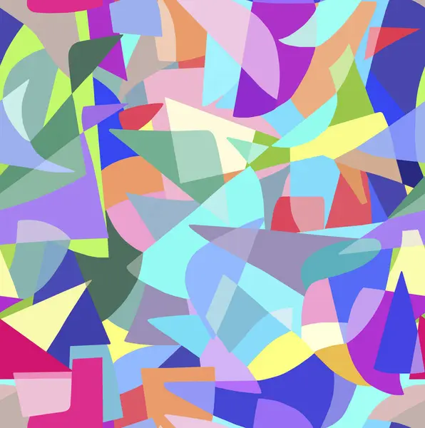 Abstract color drawing of geometric shapes.Seamless pattern.
