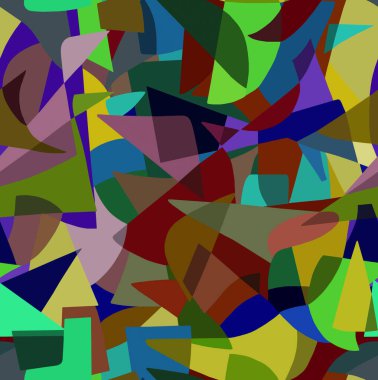 Geometrik renkli şekillerin el çizimi. Kusursuz arkaplan.