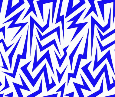 Beyaz arka planda mavi renkli geometrik şekillerin soyut mozaik deseni, elle çizilmiş. Kusursuz bir arkaplan..