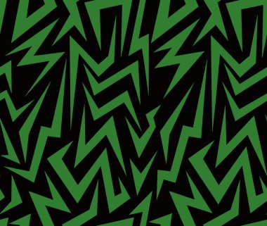 Siyah arkaplanda üçgenlerin soyut çizimi. Kusursuz desen..