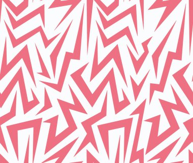 Beyaz arkaplanda kırmızı üçgenlerin soyut çizimi. Kusursuz desen..