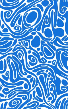 Elle çizilmiş dalgalı çizgiler biçiminde geometrik renksiz desen. Kusursuz arkaplan.