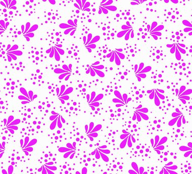 Beyaz arka planda pembe tonlarda çiçek deseni. Kusursuz desen..