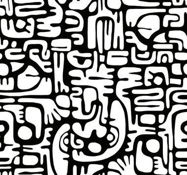 Meksika usulü el çizimi. Kusursuz desen..