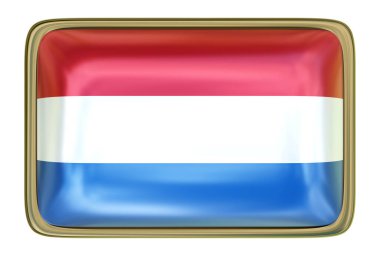 Hollanda Bayrak Rozeti beyaz arkaplanda izole