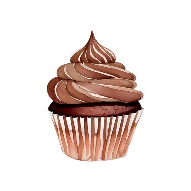 Suluboya kek. Sevgililer Günü tatlıları. Çikolatalı kek, lezzetli kekleri çikolata kırıntılarıyla süslemek..