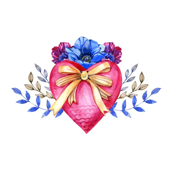 Heart bouquet Watercolor, Flowers Clip art, wedding,heart, bouquets, valentines, floral, spring, card clip art Hand drawn illustration wreath