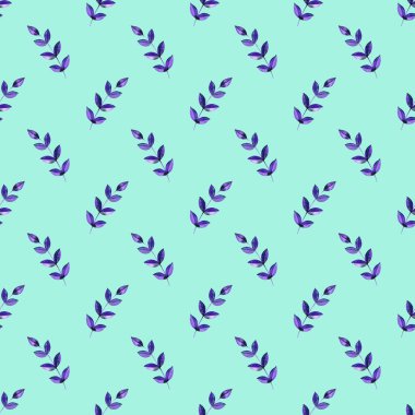 Suluboya mor yapraklar arka plan, kumaş, tekstil, moda, duvar kağıdı, düğün, pankart süslemesi vs. için pürüzsüz desen