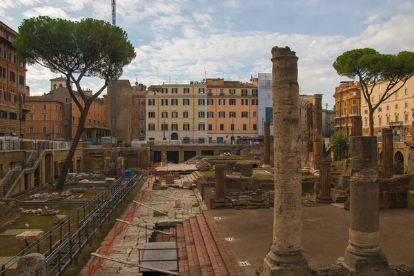 Roma Italy October 2022 Utsikt Det Arkeologiske Området Largo Torre – stockfoto