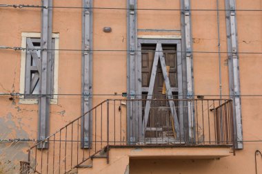 View of uninhabitable house after the terrible earthquake of Norcia of 2016 in Italy