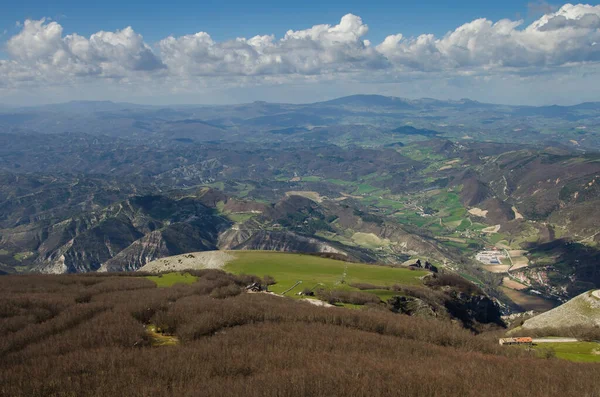 Talya Nın Marche Bölgesindeki Monte Nerone Nin Zirvesinden Güzel Bir — Stok fotoğraf