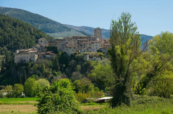 View Arrone Picturesque Village Valnerina Umbria Region Italy — Stock Photo, Image