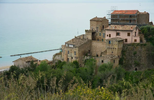 Vista Panorámica Grottammare Pueblo Italiano Mar Adriático Región Marche — Foto de Stock