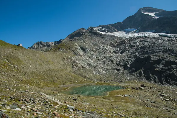 Вид Притулок Джого Лунго Біля Льодовика Італійських Альпах — стокове фото