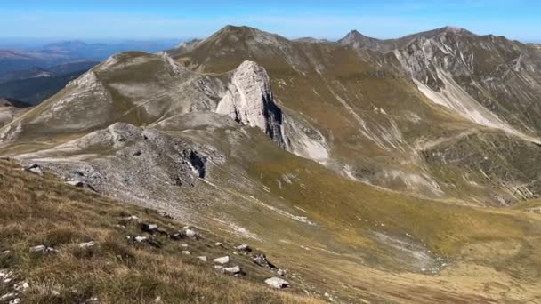 Panoramablick Vom Gipfel Des Monte Argentella Nationalpark Monti Sibillini Marken — Stockvideo