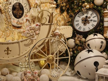 PORTO SANT'ELPIDIO, ITALY - NOVEMBER 12, 2024: Beautiful decorations at the interior of christmas store in Porto Sant'Elpidio, Marche region